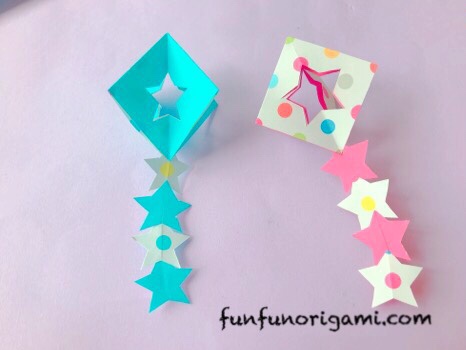 七夕飾りを折り紙で作ろう 可愛い星飾りの作り方は たのしい おりがみ